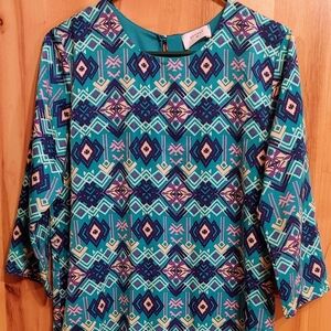 Vintage Everly Womens L Aztec Dress